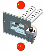 Газогорелочное устройство "Вега-5", панель "Угоп-Агук-ПН" (16 кВт), комплектация: "TGV" 307 + Аналог (320 мм) (нижний подвод)